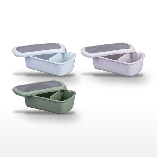 Lot de 3 Lunchbox 1L Fackelmann Storage Bleu Beige Vert