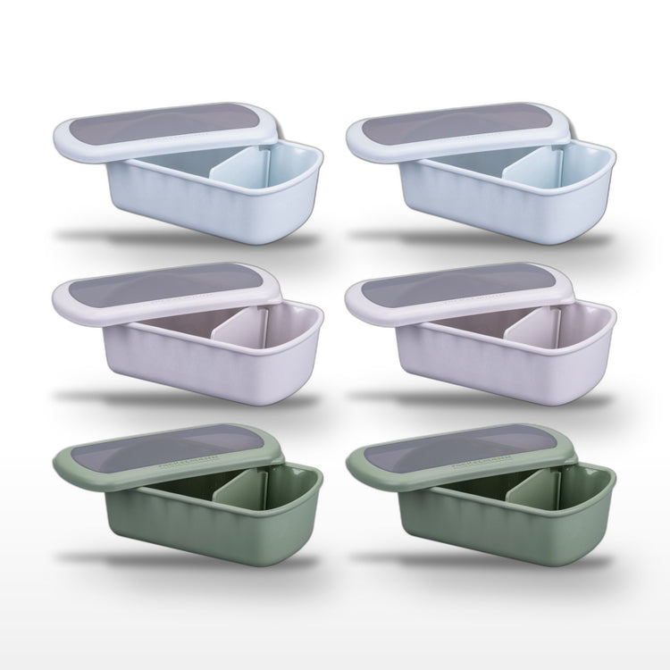 Lot de 6 lunch box 1L avec 6 ustensiles de cuisine Fackelmann Storage