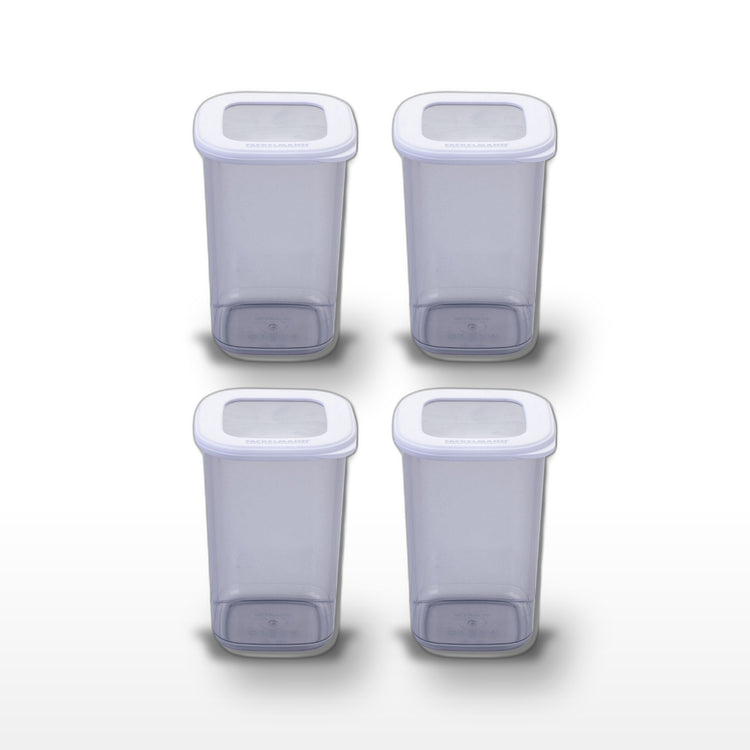 Lot de 4 boîtes hermétiques 1,1L avec 4 ustensiles de cuisine Fackelmann Storage