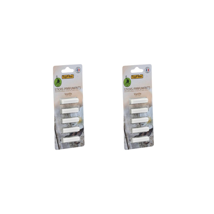 Lot de 2 désodorisants aspirateur avec 2 sticks parfum Vanille Top Filter Accessoires