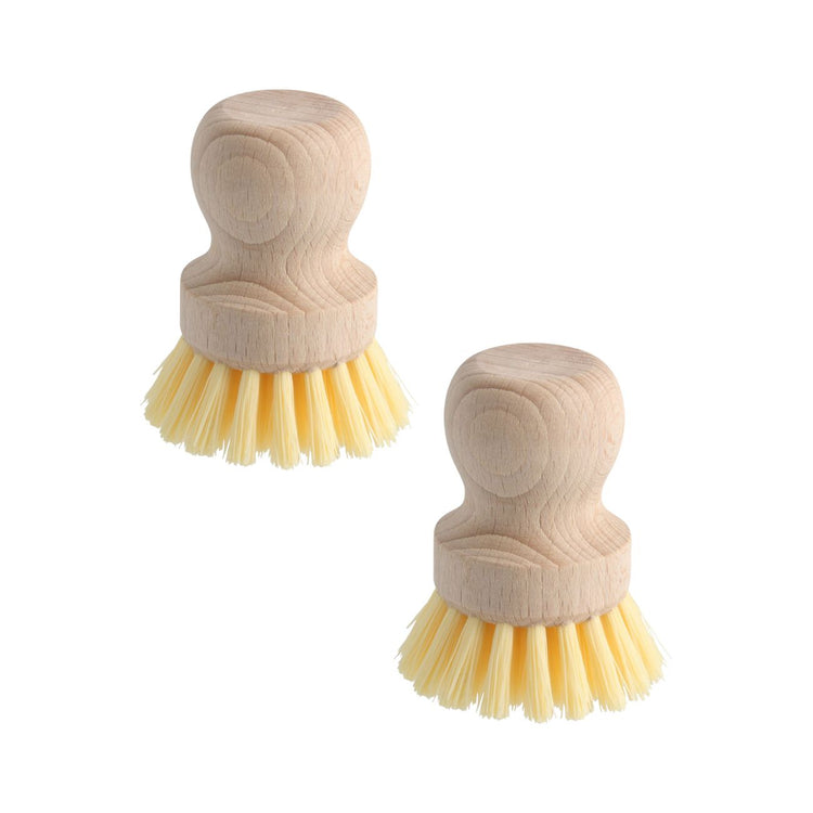 Set de 2 brosses à légumes en bois Fackelmann Nature FSC