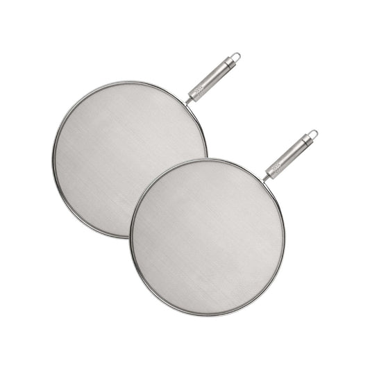Set de 2 couvercles de cuisine 29/29 cm en acier inoxydable avec 2 ustensiles Fackelmann Basic