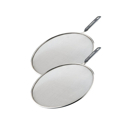 Lot de 2 couvercles 43,5/28,9 cm en inox et plastique avec 2 ustensiles de cuisine Fackelmann Basic