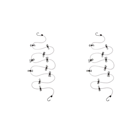 Lot de 2 fils à linge extensibles Fackelmann Tecno