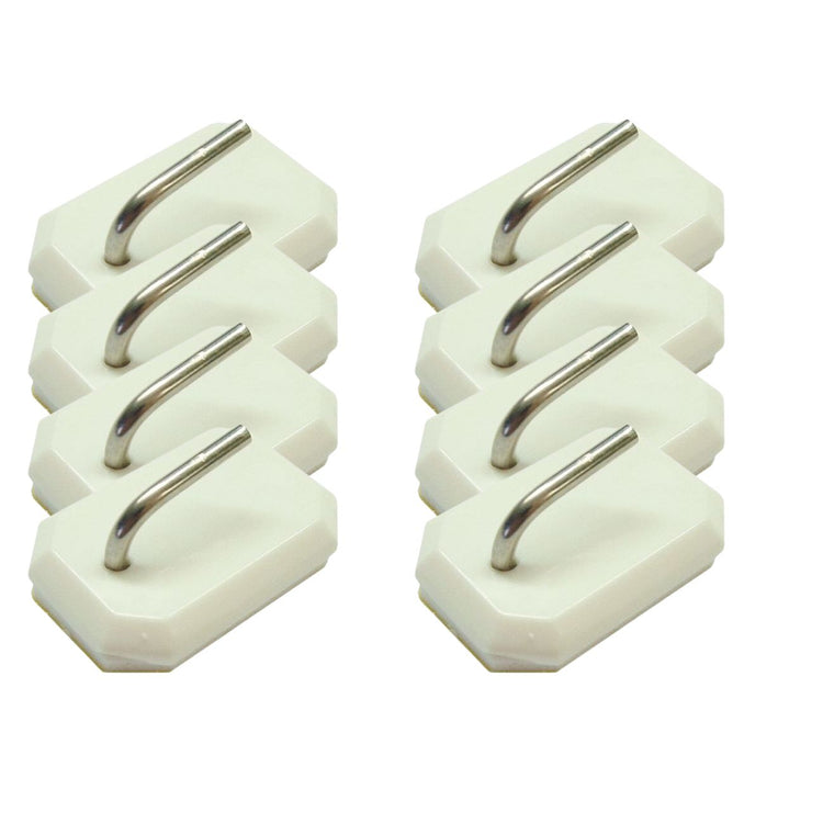 Crochets décoratifs pour rideaux lot de 2 en acier et caoutchouc dimensions 2,5 x 1 x 1,5 cm Fackelmann Tecno