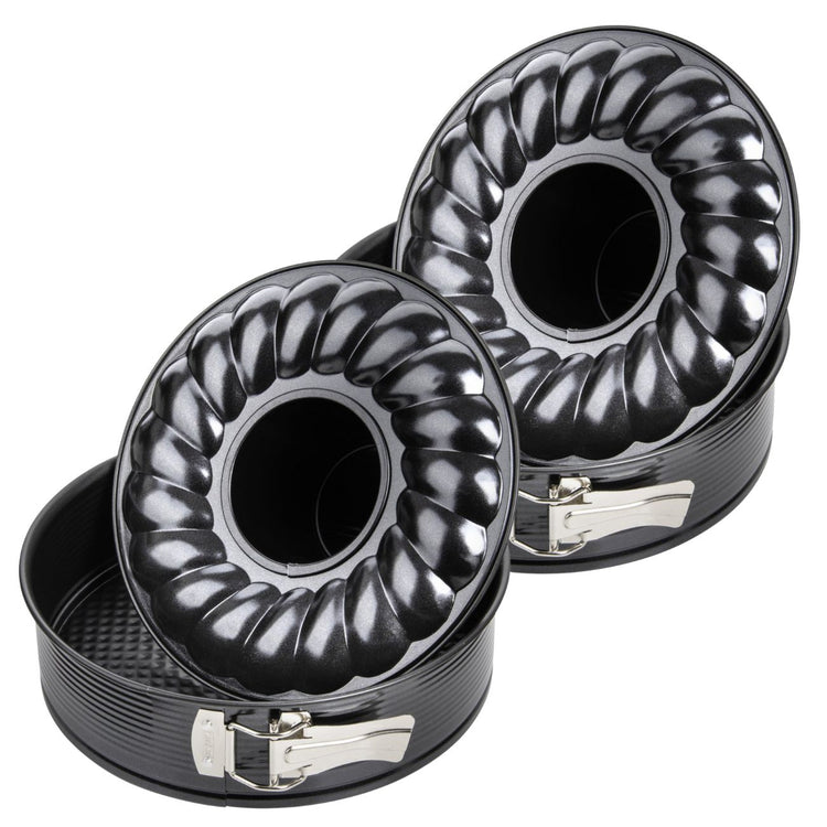 Lot de 2 moules à gâteaux 26/26 cm en acier Black metallic Black mettallic Zenker Black mettallic