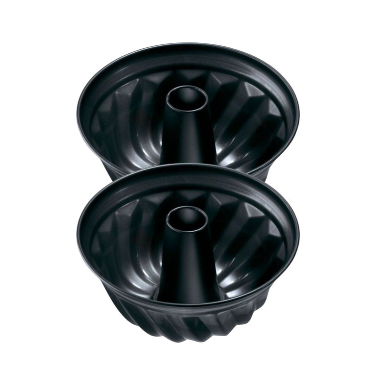 Lot de 2 moules à gâteaux 25/25/11,5 cm en acier Black mettallic Black mettallic Zenker Black mettallic