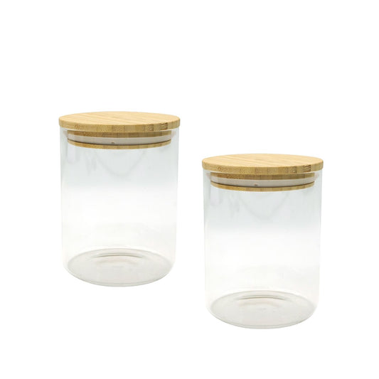 Lot de 2 boîtes en verre avec couvercle hermétique Fackelmann Nature Divers