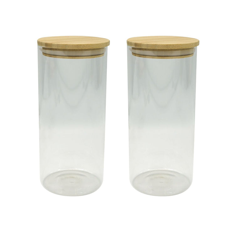 Lot de 2 boîtes de conservation verre 1L avec 2 ustensiles de cuisine Fackelmann Nature Divers