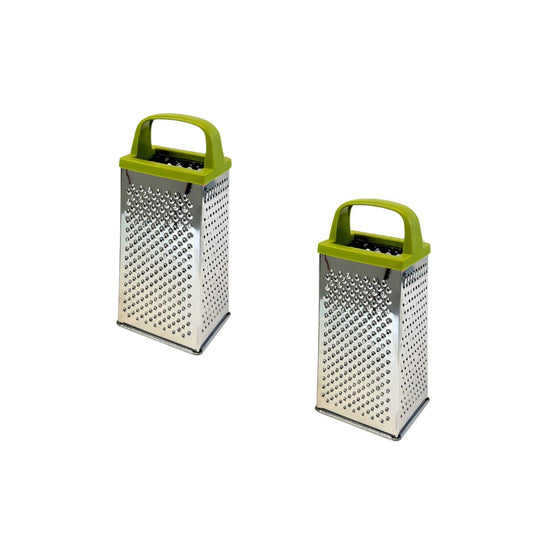Râpe à main multifonction en PE Vert Set de 2, dimensions 11 x 8,6 x 23,5 cm Fackelmann ZERO