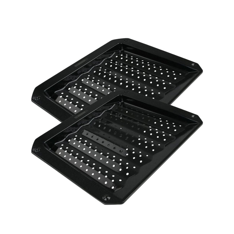 Lot de 2 plaques pâtisserie et cuisson 33/38 cm en acier émaillé FM Professional Barbecue