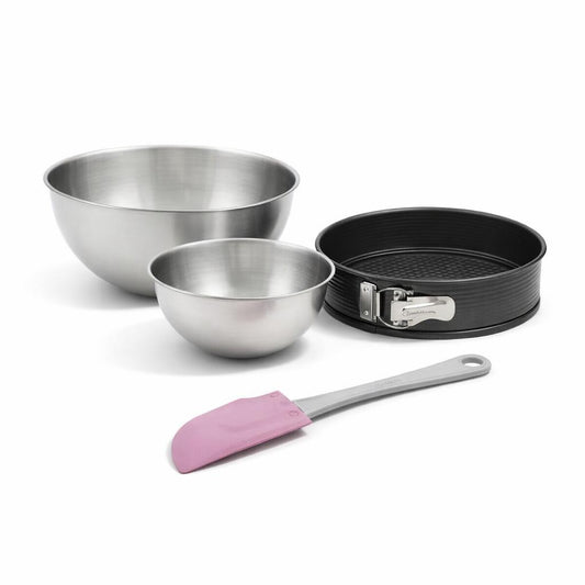 Set de 4 ustensiles de pâtisserie moule à gâteaux 2 bols et spatule pâtisserie Black mettallic Black mettallic Zenker Black mettallic