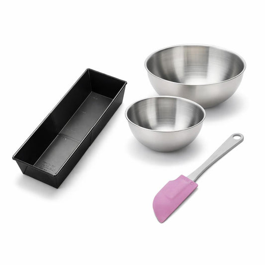 Set de 4 ustensiles de pâtisserie moule à gâteaux bol et spatule Black metallic Black mettallic Zenker Black mettallic