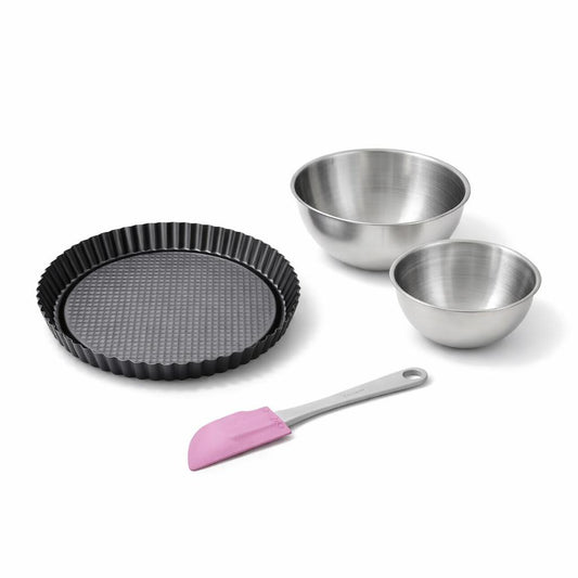 Set de 4 ustensiles de pâtisserie moule à gâteaux 2 bols et spatule Black mettallic Black mettallic Zenker Black mettallic