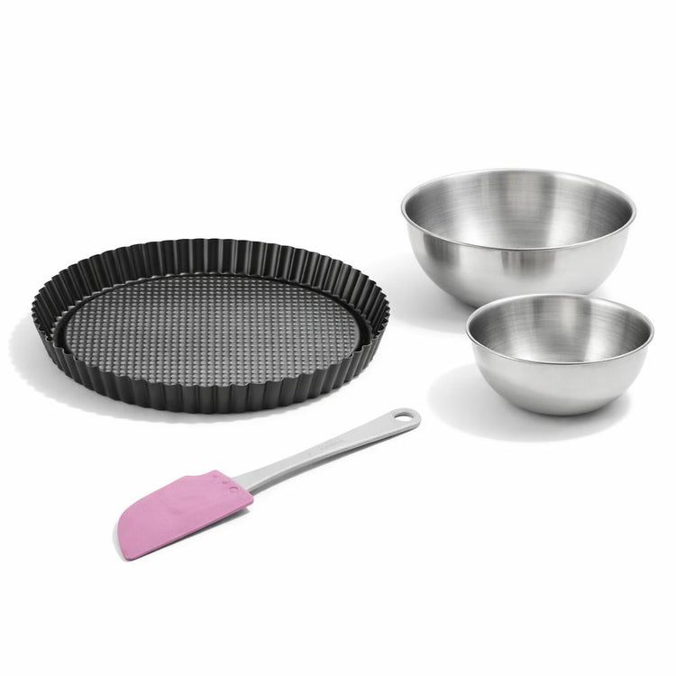 Set de 4 ustensiles de pâtisserie moule à gâteaux 2 bols et spatule pâtisserie Black metallic Black mettallic Zenker Black mettallic