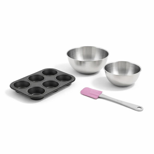 Set de 4 ustensiles de pâtisserie moule à gâteaux 2 bols et spatule pâtisserie Black mettallic Black mettallic Zenker Black mettallic