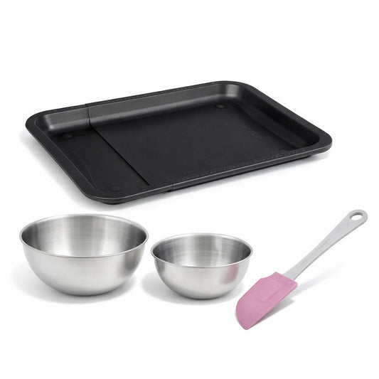 Set de 4 ustensiles de pâtisserie moule à gâteaux 2 bols et spatule pâtisserie Black mettallic Black mettallic Zenker Black mettallic
