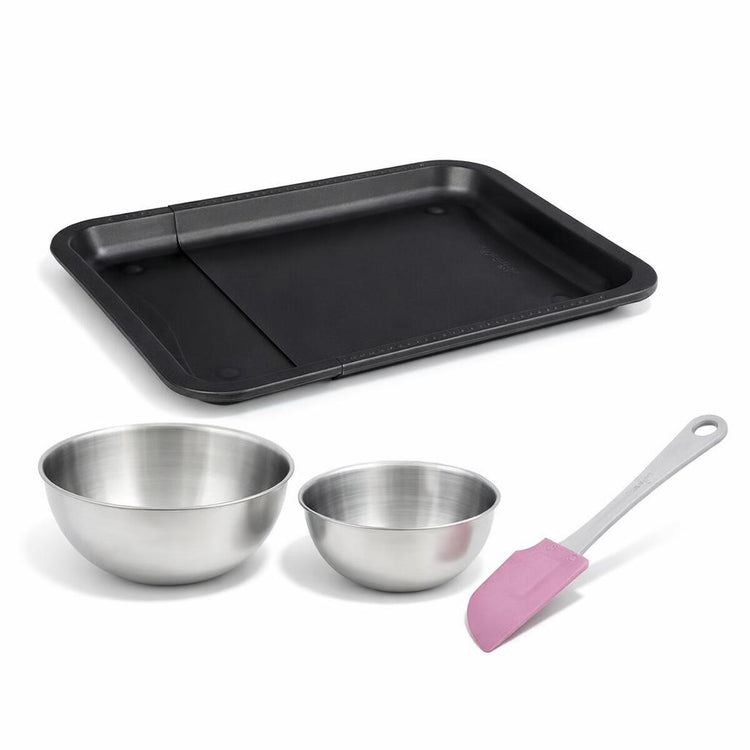Set de 4 ustensiles de pâtisserie moule à gâteaux 2 bols et spatule pâtisserie Black mettallic Black mettallic Zenker Black mettallic