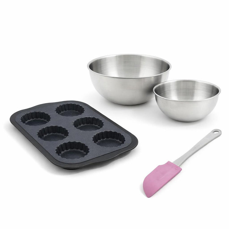 Set de 4 ustensiles de pâtisserie moule à gâteaux bol et spatule Silicone fibre de verre Silicone fibre de verre Zenker Silicone fibre de verre