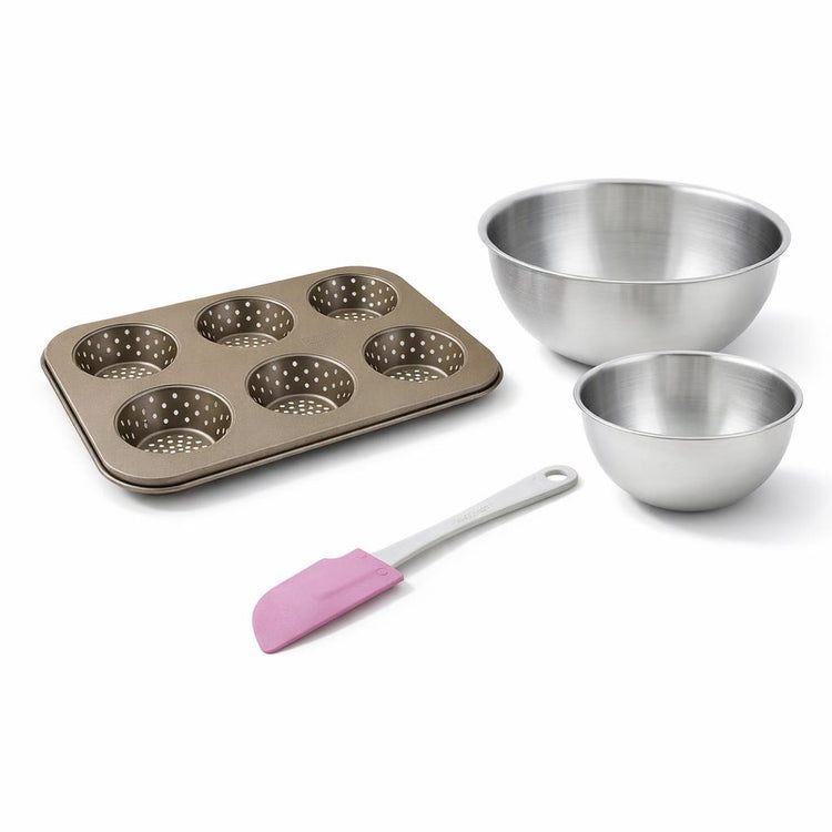 Set de 4 ustensiles de pâtisserie moule à gâteaux bol et spatule pâtisserie Zenker Mojave Gold