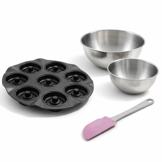 Set de 4 ustensiles de pâtisserie moule à gâteaux 2 bols et spatule Black mettallic Black mettallic Zenker Black mettallic