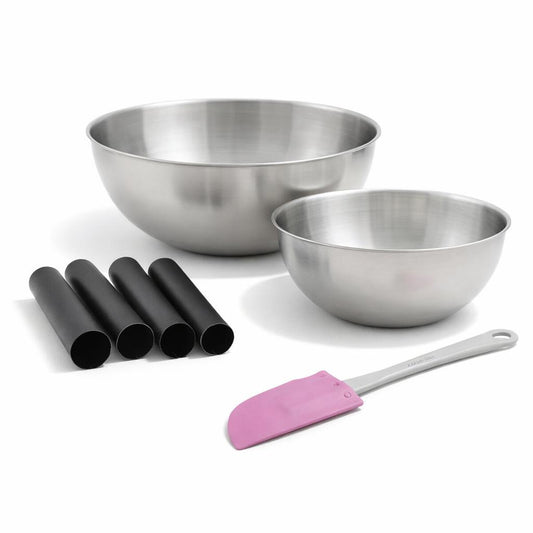 Set de 7 ustensiles de pâtisserie 4 moules à gâteaux 2 bols et 1 spatule en silicone Zenker Smart Pastry