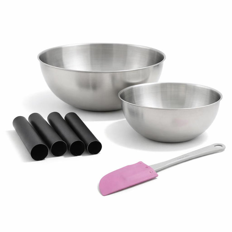 Set de 7 ustensiles de pâtisserie 4 moules à gâteaux 2 bols et 1 spatule en silicone Zenker Smart Pastry