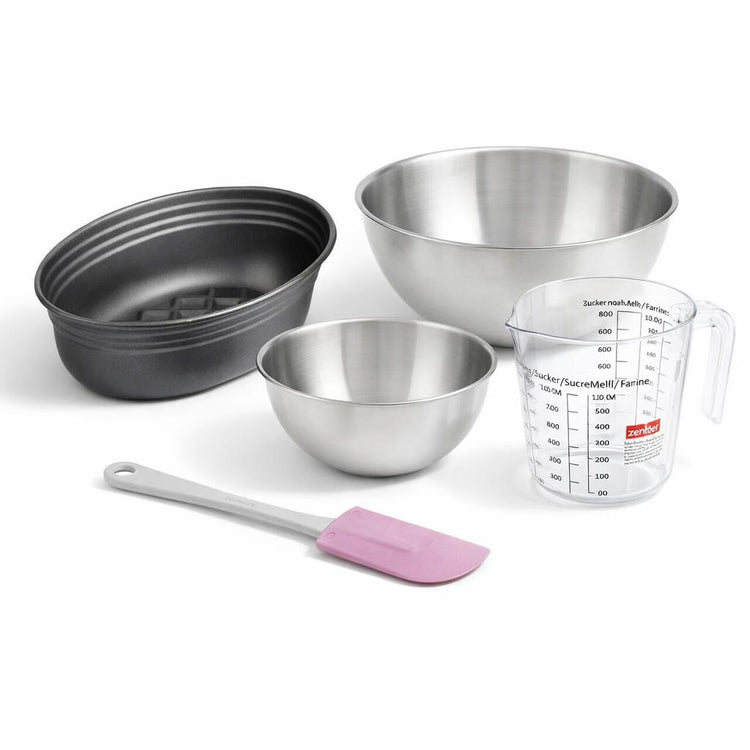 Set de 5 ustensiles de pâtisserie moule à gâteaux bols spatule et verre doseur Black metallic Black mettallic Zenker Black mettallic