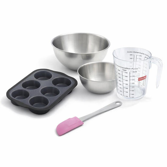 Set de 5 ustensiles de pâtisserie moule à gâteaux bols spatule et verre doseur Silicone fibre de verre Silicone fibre de verre Zenker Silicone fibre de verre