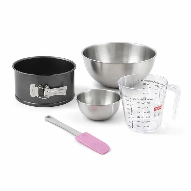 Set de 5 ustensiles de pâtisserie moule à gâteaux bols spatule et verre doseur Black mettallic Black mettallic Zenker Black mettallic