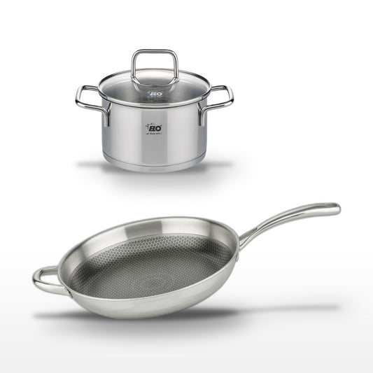 Lot Poêle 32 cm & Faitout 20 cm Elo Relief Evolution