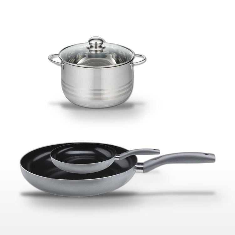 Lot de 2 Poêles 32/20cm et Faitout 20cm Elo Ducato