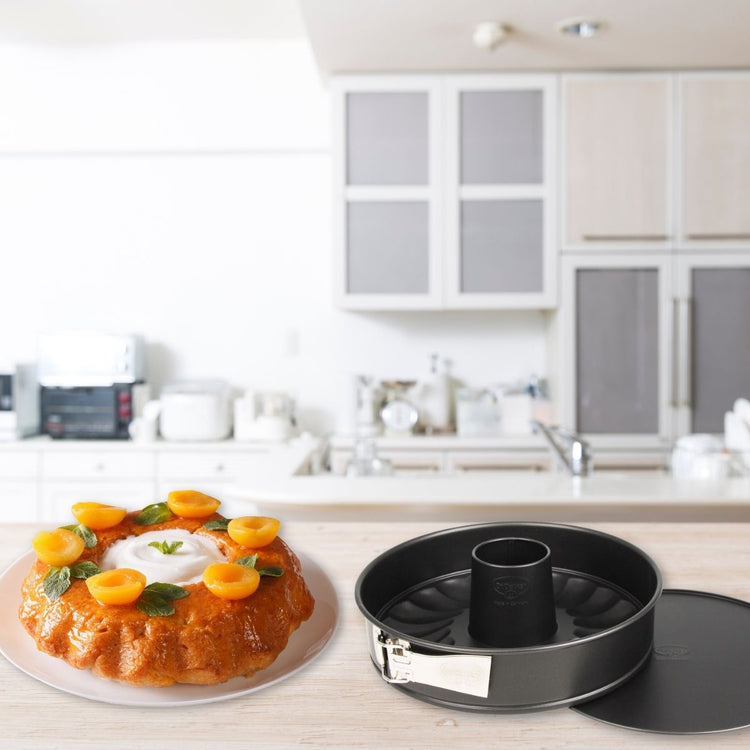 Lot de 2 moules à manqué 26/26 cm en acier Dr oetker Tradition