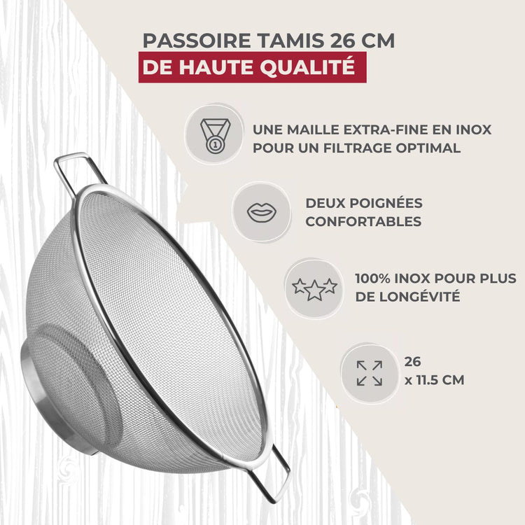 Ensemble de 2 Passoires tamis 26 cm Fackelmann