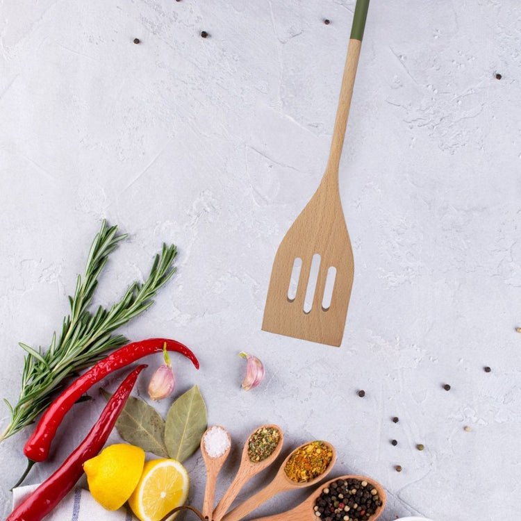 Set de 2 ustensiles de cuisine spatule en bois Fackelmann Boisselerie