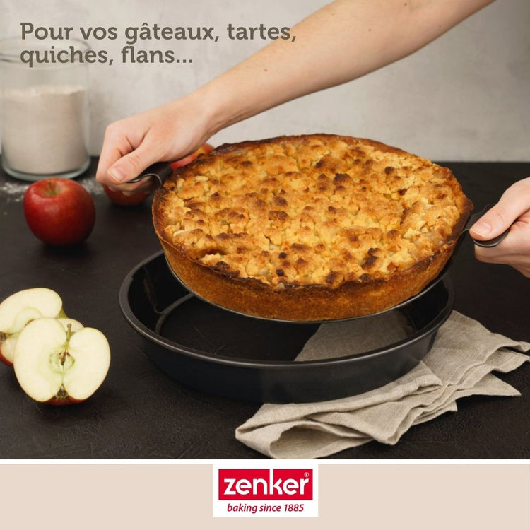 Lot de 2 moules à gâteaux ronds 28/33,5 cm en acier Black metallic Black mettallic Zenker Black mettallic