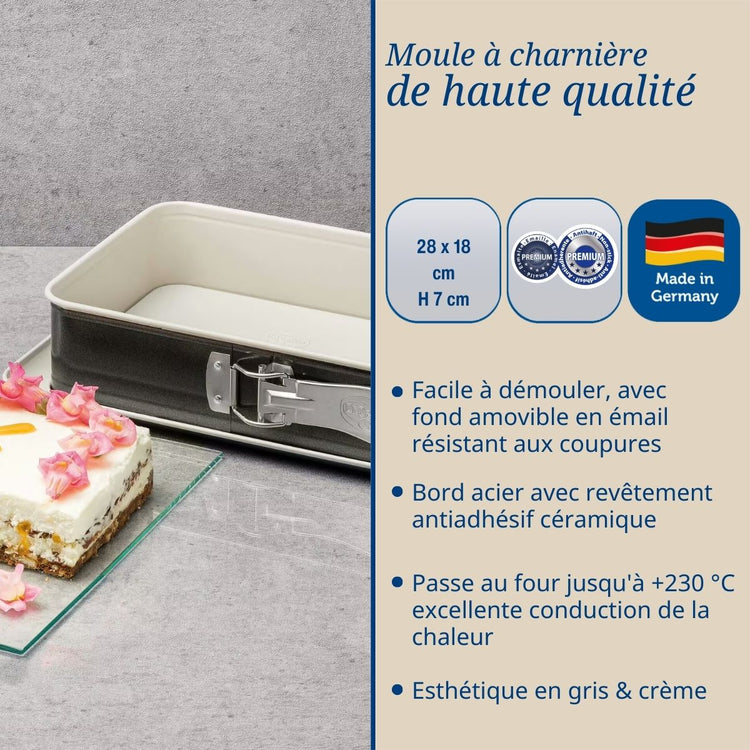 Lot de 2 moules à gâteaux 28/18 cm en acier Dr oetker Back-trend