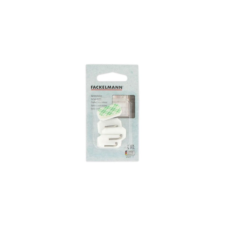 Crochets décoratifs pour rideaux lot de 2 en acier et caoutchouc dimensions 2,5 x 1 x 1,5 cm Fackelmann Tecno