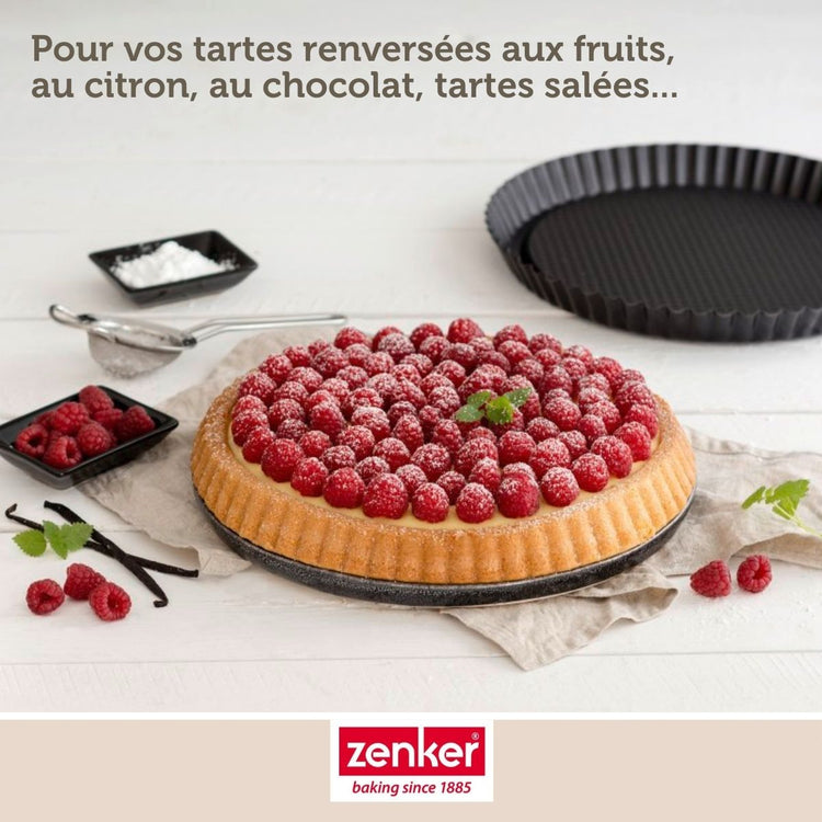 Ensemble de 2 Moules à tarte renversée 28 cm Zenker Black Metallic