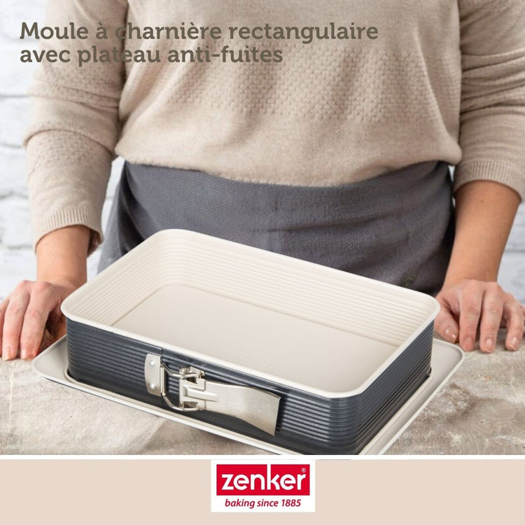 Lot de 2 moules à gâteaux rectangulaires 28/18 cm en acier Zenker Smart Pastry