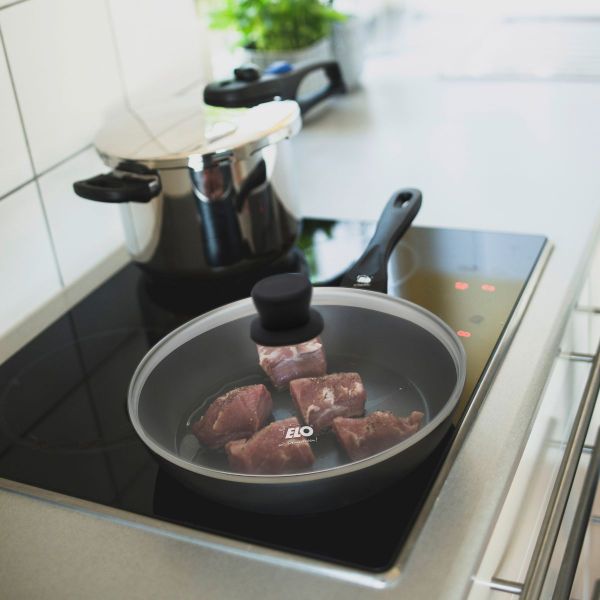Set de 2 Poêles 24 et 28 cm céramique sans PFAS et 2 couvercles Elo Prima Cucina