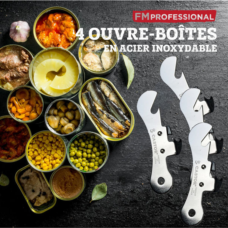 Lot de 4 ouvre-boites FM Professional