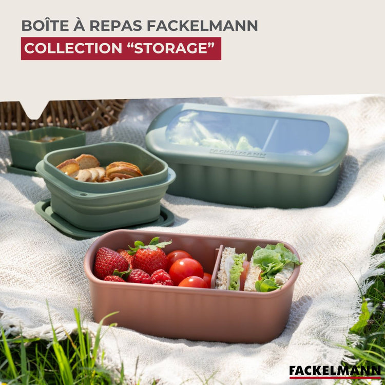 Lunchbox Terracotta à compartiment réglable 1 litre sans BPA Fackelmann Storage