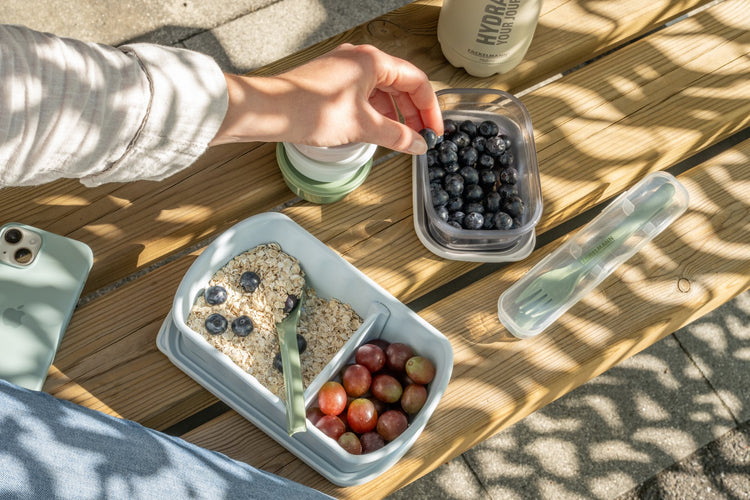 Lunchbox Bleue à compartiment réglable 1 litre sans BPA Fackelmann Storage