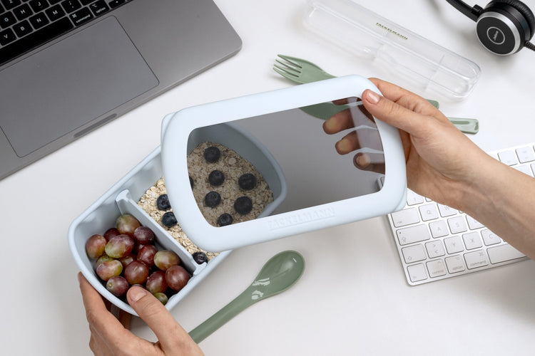 Lunchbox Bleue à compartiment réglable 1 litre sans BPA Fackelmann Storage