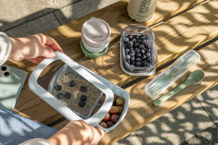 Lunchbox Bleue à compartiment réglable 1 litre sans BPA Fackelmann Storage