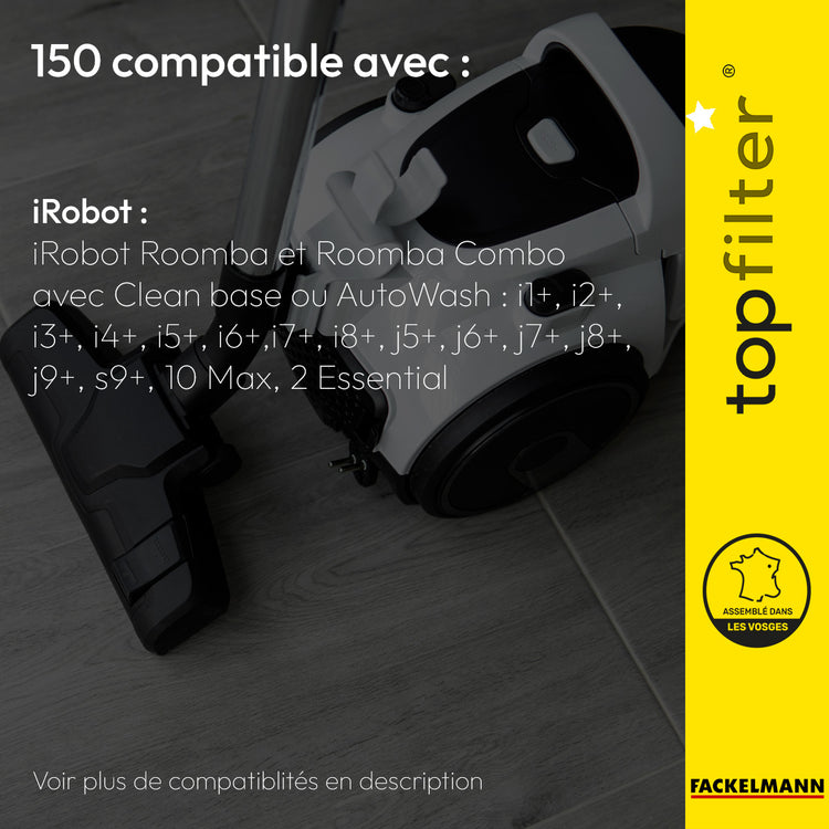 Lot de 4 sacs aspirateur iRobot TopFilter Premium