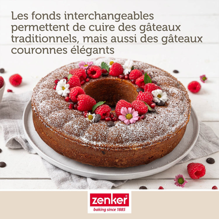 Moule à manqué et à savarin double fond 28 cm Zenker PerfectBack+