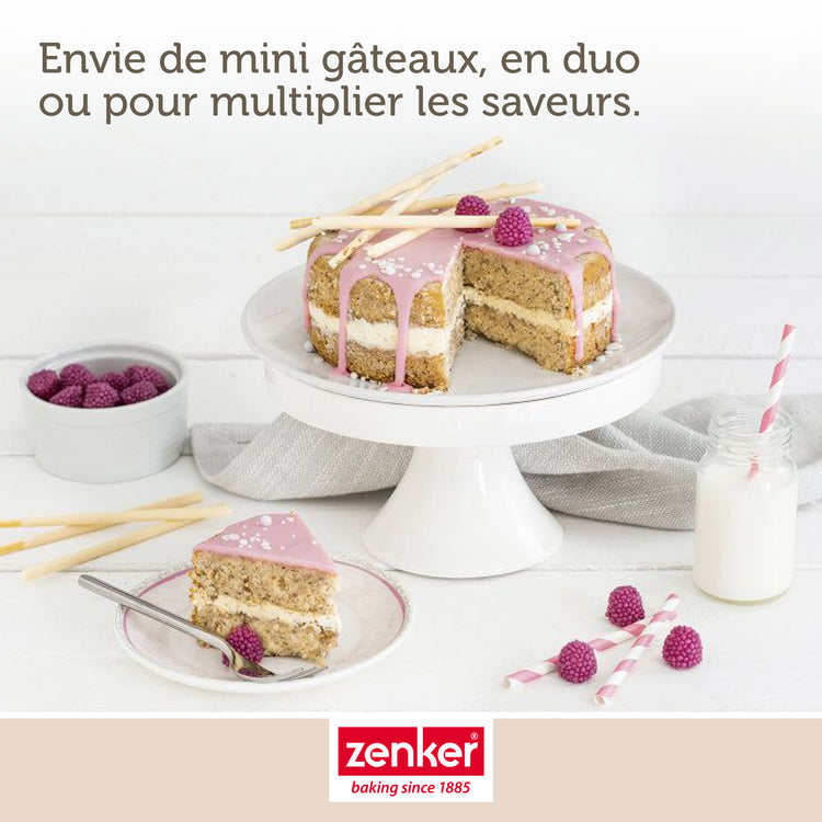 Lot de 2 petits moules à manqué à charnière 12 cm Zenker Special Mini