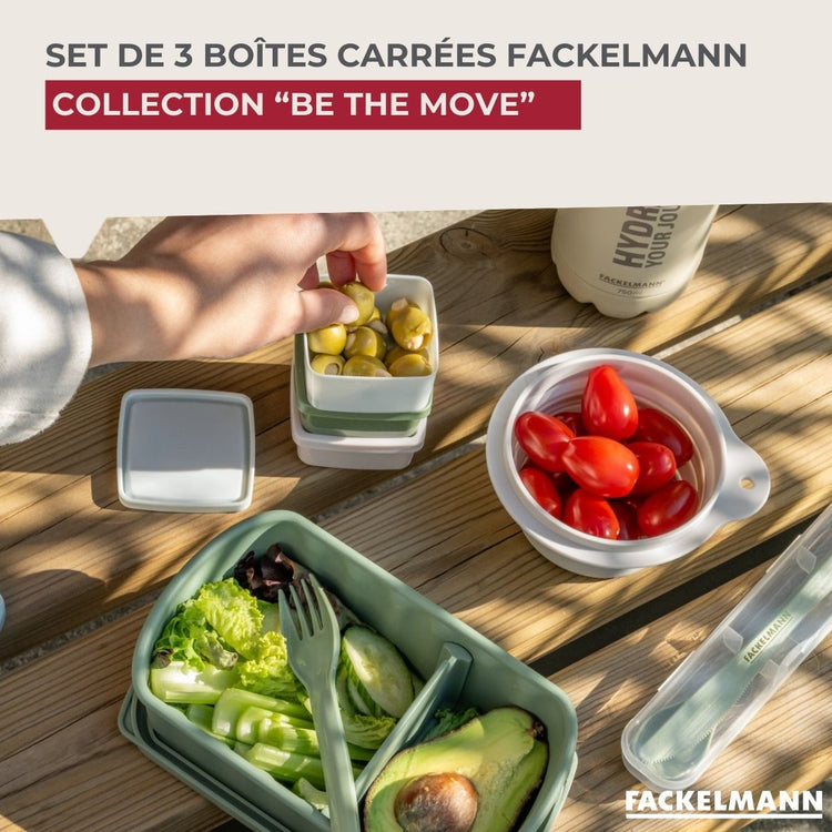Lot de 6 boîtes hermétiques 3,5 cl avec 6 ustensiles de cuisine Fackelmann Storage